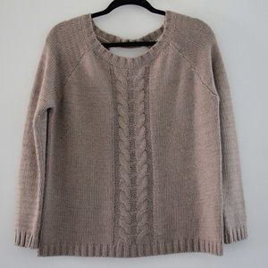 Mocha keyhole knit sweater